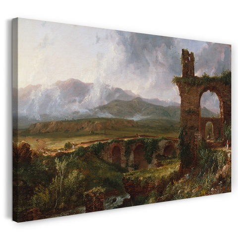 Top-Angebot Kunstdruck Thomas Cole - Ein Blick in der Nähe von Tivoli (Morgen) Leinwand auf Keilrahmen gespannt