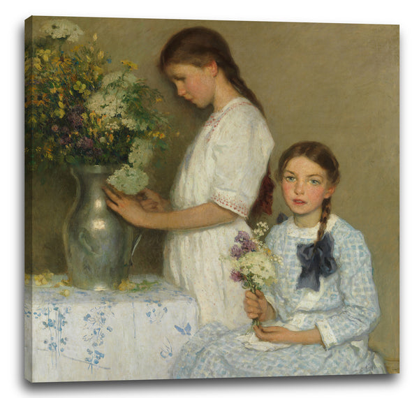 Leinwandbild F. Luis Mora - Feldblumen