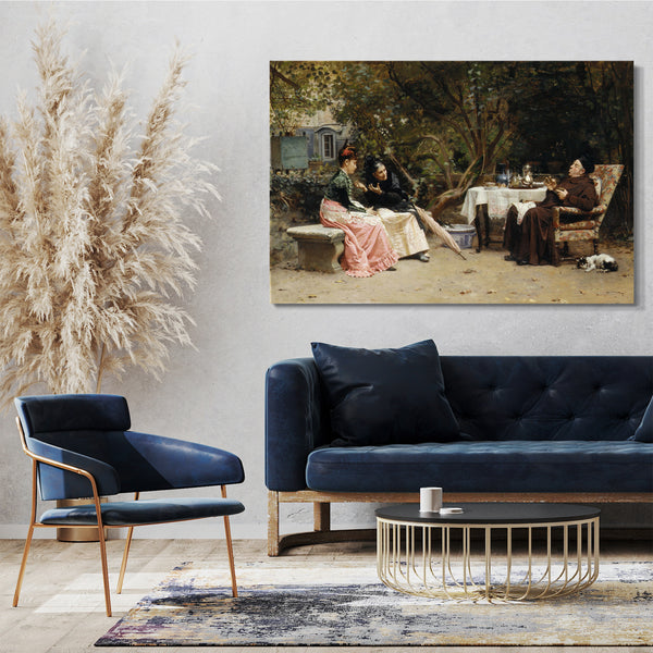 Top-Angebot Kunstdruck Jean-Georges Vibert - Der Rüfel Leinwand auf Keilrahmen gespannt