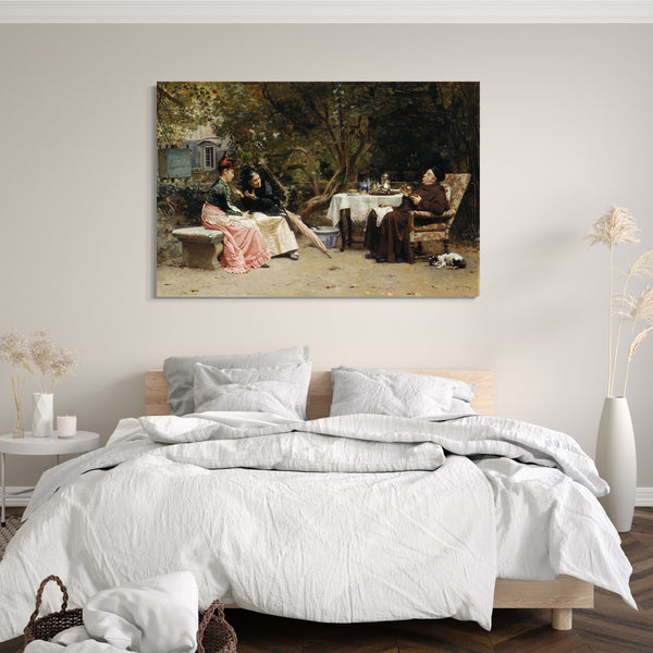 Top-Angebot Kunstdruck Jean-Georges Vibert - Der Rüfel Leinwand auf Keilrahmen gespannt