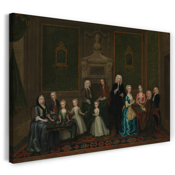Top-Angebot Kunstdruck Charles Philips - Die Strong-Familie Leinwand auf Keilrahmen gespannt