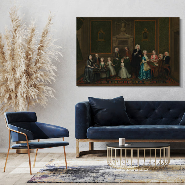 Top-Angebot Kunstdruck Charles Philips - Die Strong-Familie Leinwand auf Keilrahmen gespannt
