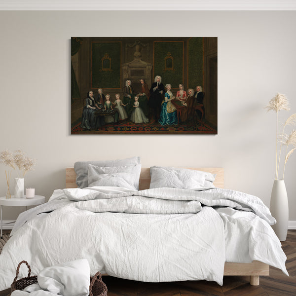 Top-Angebot Kunstdruck Charles Philips - Die Strong-Familie Leinwand auf Keilrahmen gespannt