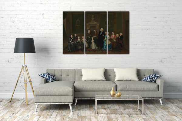 Top-Angebot Kunstdruck Charles Philips - Die Strong-Familie Leinwand auf Keilrahmen gespannt