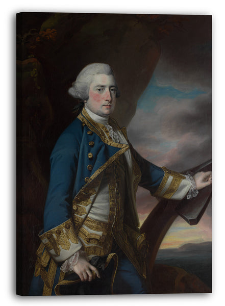Top-Angebot Kunstdruck Francis Cotes - Admiral Harry Paulet (1719 / 20-1794), sechster Herzog von Bolton Leinwand auf Keilrahmen gespannt