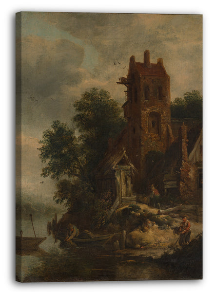 Top-Angebot Kunstdruck Roelof van Vries - Das Taubenhaus Leinwand auf Keilrahmen gespannt