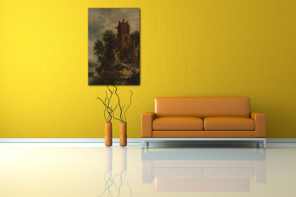 Top-Angebot Kunstdruck Roelof van Vries - Das Taubenhaus Leinwand auf Keilrahmen gespannt
