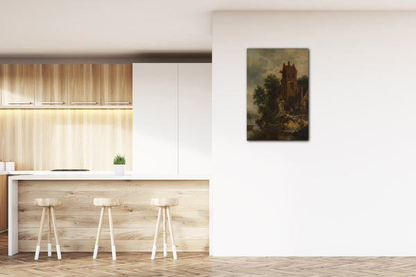 Top-Angebot Kunstdruck Roelof van Vries - Das Taubenhaus Leinwand auf Keilrahmen gespannt