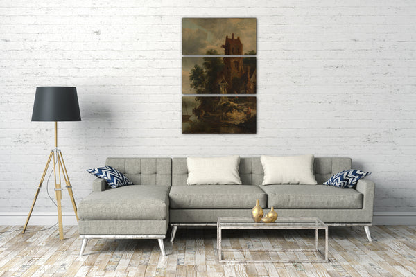 Top-Angebot Kunstdruck Roelof van Vries - Das Taubenhaus Leinwand auf Keilrahmen gespannt