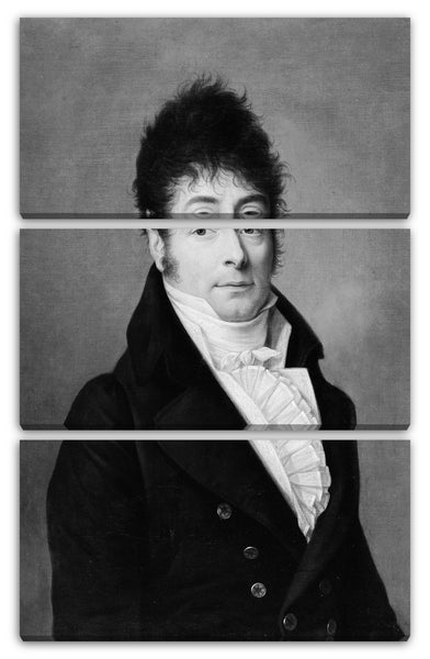 Leinwandbild Französischer Maler - Portrait eines Mannes in einem blauen Mantel