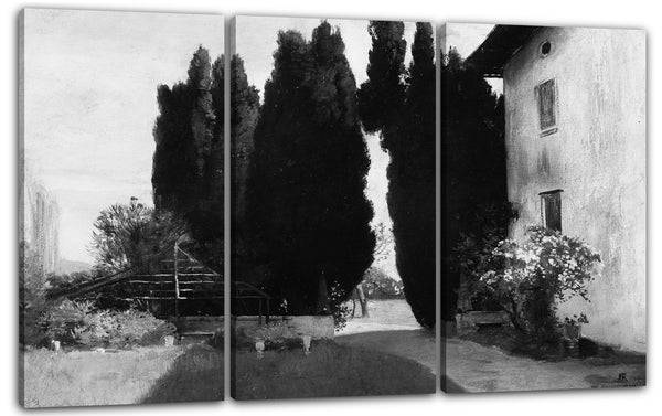 Leinwandbild Friedrich August von Kaulbach - Italienischer Garten