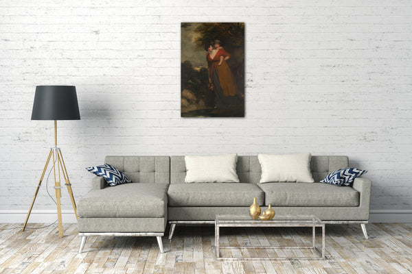 Top-Angebot Kunstdruck John Hoppner - Mrs. Richard Brinsley Sheridan (Hester Jane Ogle, 1775 / 76-1817) und ihr Sohn (Charles Brinsley Sheridan, 1796-1843) Leinwand auf Keilrahmen gespannt