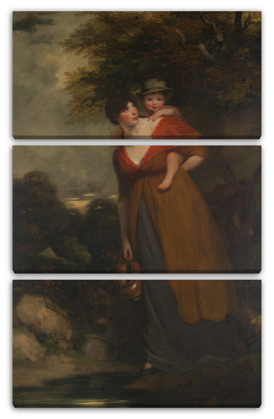 Leinwandbild John Hoppner - Mrs. Richard Brinsley Sheridan (Hester Jane Ogle, 1775 / 76-1817) und ihr Sohn (Charles Brinsley Sheridan, 1796-1843)