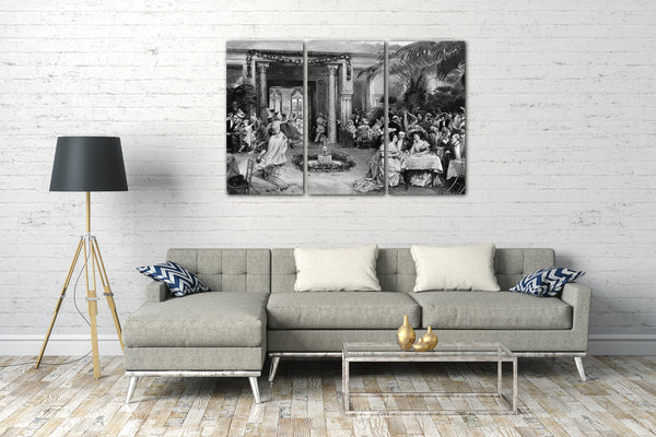 Top-Angebot Kunstdruck Raimundo de Madrazo und Garreta - Maskenball im Ritz Hotel, Paris Leinwand auf Keilrahmen gespannt