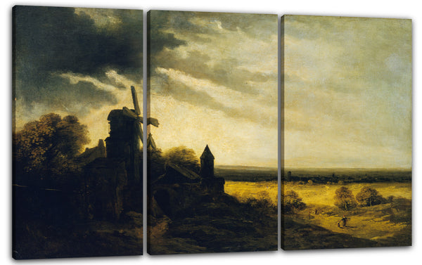 Leinwandbild Georges Michel - Die Mühle von Montmartre