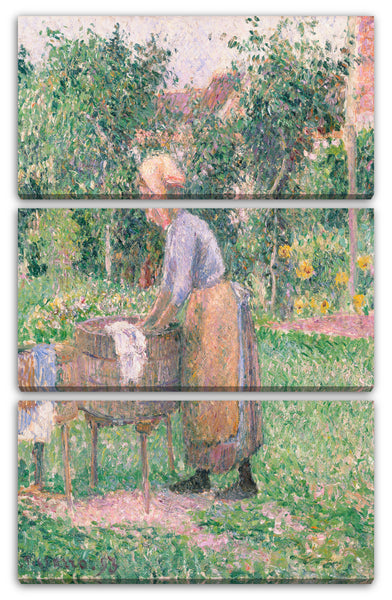 Leinwandbild Camille Pissarro - Eine Wäscherin in Éragny