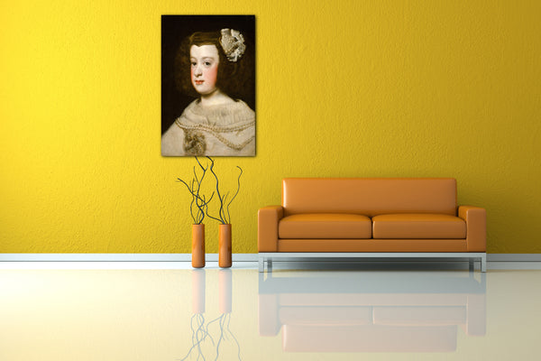 Top-Angebot Kunstdruck Werkstatt von Diego Rodríguez de Silva und Velázquez - María Teresa, Infantin von Spanien Leinwand auf Keilrahmen gespannt