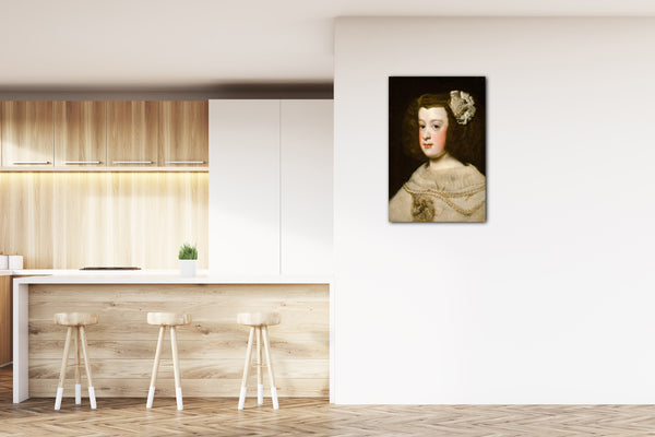 Top-Angebot Kunstdruck Werkstatt von Diego Rodríguez de Silva und Velázquez - María Teresa, Infantin von Spanien Leinwand auf Keilrahmen gespannt