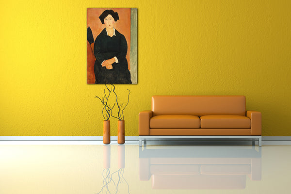 Top-Angebot Kunstdruck Amedeo Modigliani - Die italienische Frau Leinwand auf Keilrahmen gespannt