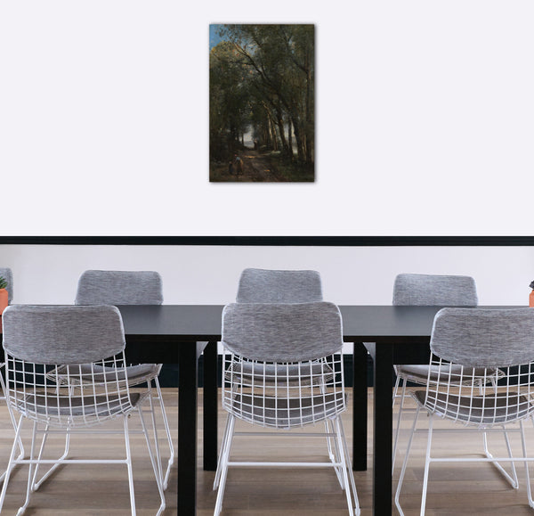 Top-Angebot Kunstdruck Camille Corot - Ein Weg durch die Bäume Leinwand auf Keilrahmen gespannt