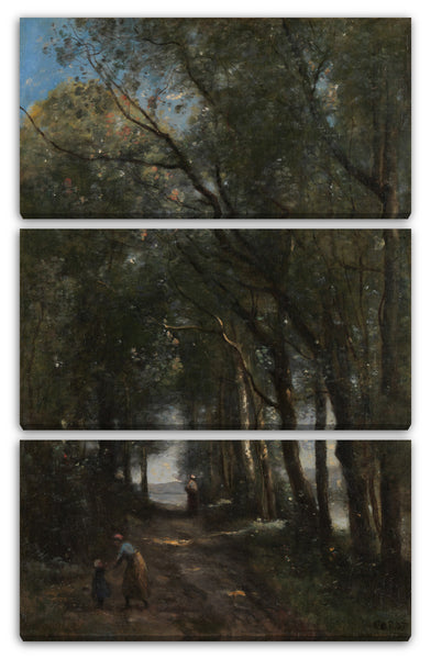 Leinwandbild Camille Corot - Ein Weg durch die Bäume