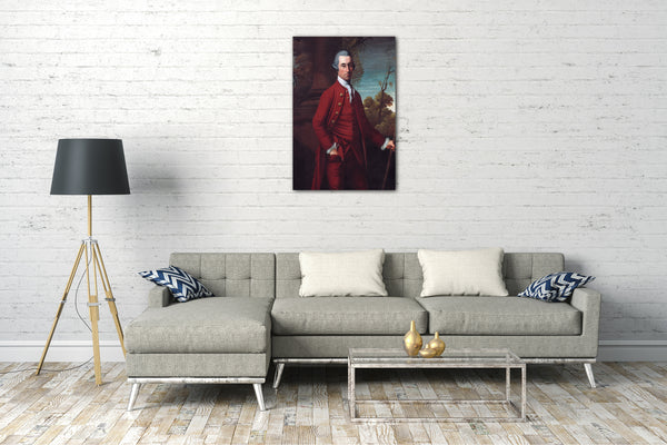 Top-Angebot Kunstdruck Henry Benbridge - Portrait eines Herrn Leinwand auf Keilrahmen gespannt
