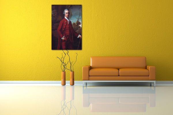 Top-Angebot Kunstdruck Henry Benbridge - Portrait eines Herrn Leinwand auf Keilrahmen gespannt
