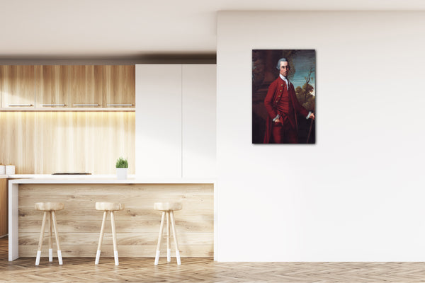 Top-Angebot Kunstdruck Henry Benbridge - Portrait eines Herrn Leinwand auf Keilrahmen gespannt
