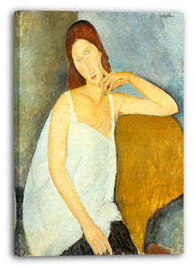 Top-Angebot Kunstdruck Amedeo Modigliani - Jeanne Hébuterne (1898-1920) Leinwand auf Keilrahmen gespannt