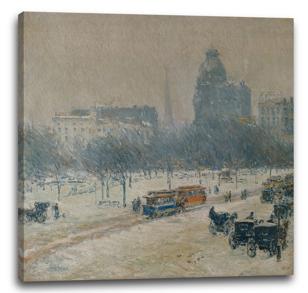Leinwandbild Childe Hassam - Winter am Union Square
