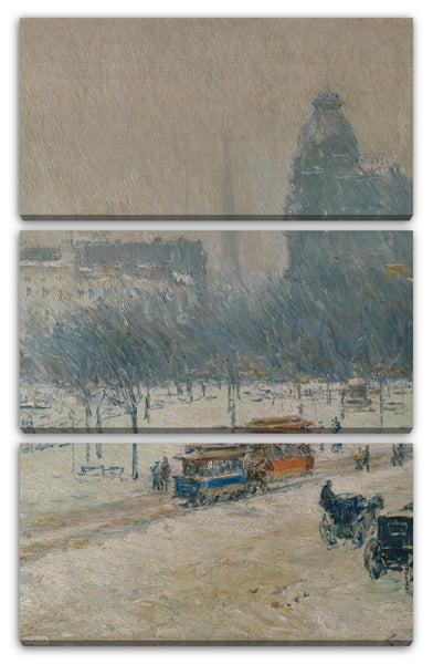 Leinwandbild Childe Hassam - Winter am Union Square