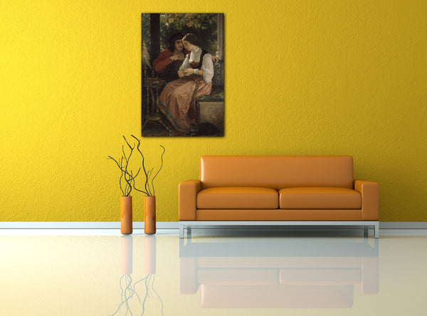 Top-Angebot Kunstdruck William Bouguereau - Der Antrag Leinwand auf Keilrahmen gespannt