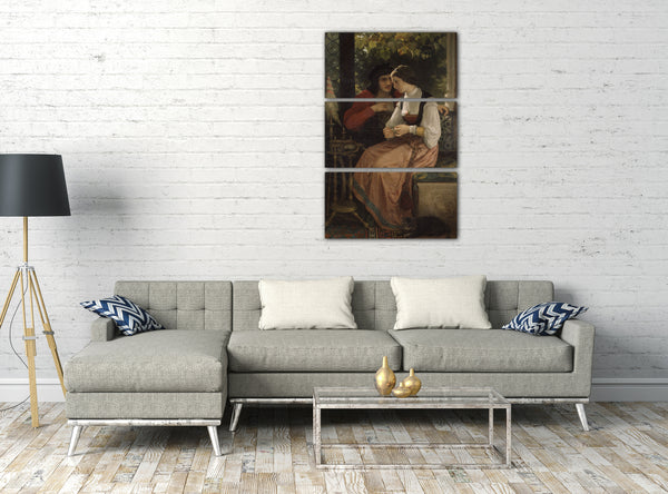 Top-Angebot Kunstdruck William Bouguereau - Der Antrag Leinwand auf Keilrahmen gespannt
