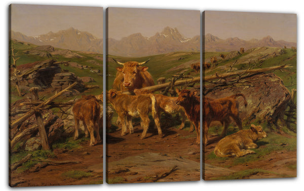 Leinwandbild Rosa Bonheur - Entwöhnung der Kälber
