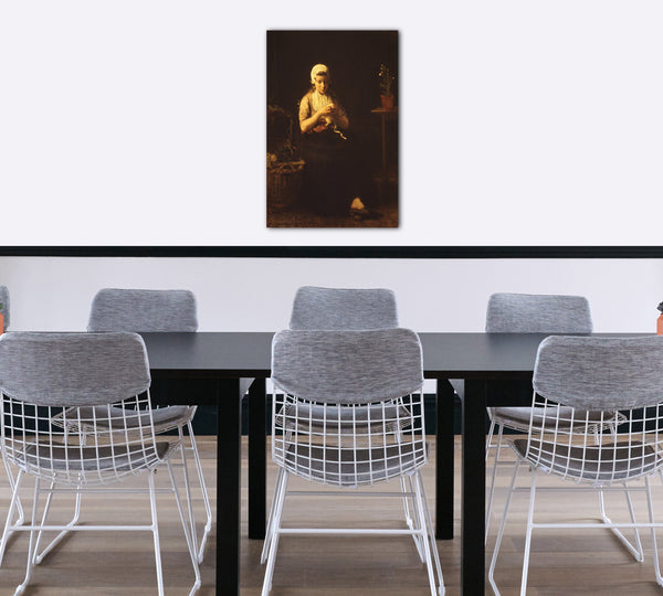Top-Angebot Kunstdruck Jozef Israëls - Erwartung Leinwand auf Keilrahmen gespannt