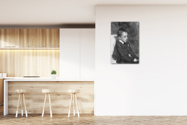 Top-Angebot Kunstdruck Ilja Jefimowitsch Repin - Portrait eines Jungen Leinwand auf Keilrahmen gespannt
