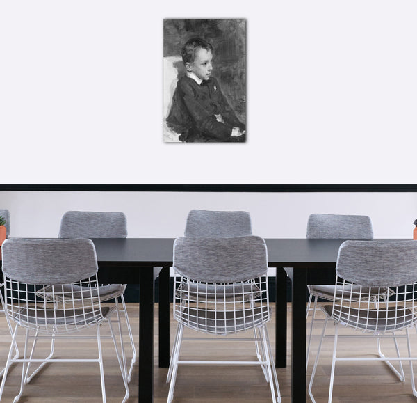 Top-Angebot Kunstdruck Ilja Jefimowitsch Repin - Portrait eines Jungen Leinwand auf Keilrahmen gespannt
