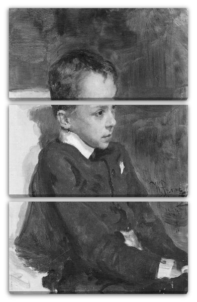 Leinwandbild Ilja Jefimowitsch Repin - Portrait eines Jungen