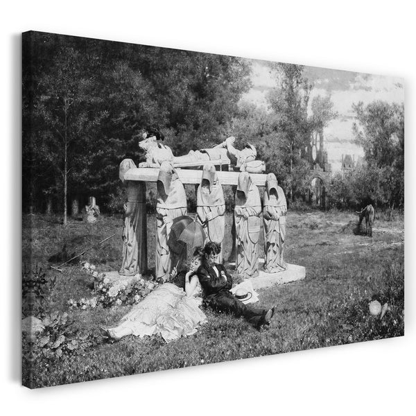 Top-Angebot Kunstdruck Charles-Edouard de Beaumont - In der Sonne Leinwand auf Keilrahmen gespannt
