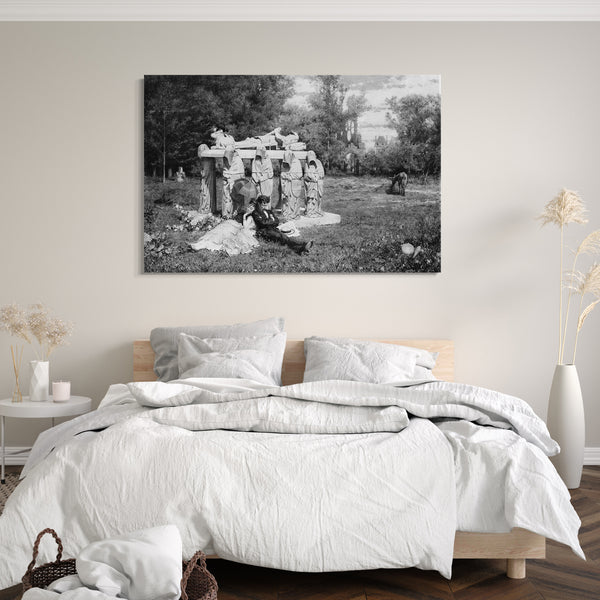 Top-Angebot Kunstdruck Charles-Edouard de Beaumont - In der Sonne Leinwand auf Keilrahmen gespannt