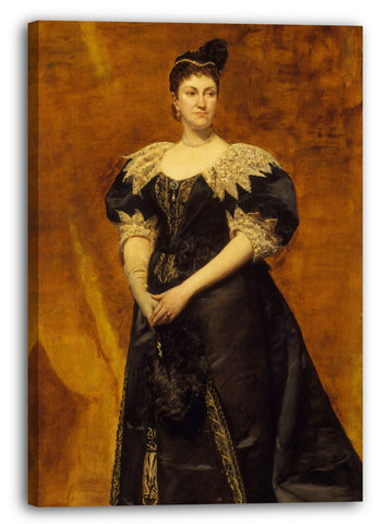 Top-Angebot Kunstdruck Carolus-Duran - Frau William Astor (Caroline Webster Schermerhorn, 1831-1908) Leinwand auf Keilrahmen gespannt