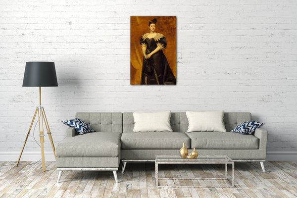 Top-Angebot Kunstdruck Carolus-Duran - Frau William Astor (Caroline Webster Schermerhorn, 1831-1908) Leinwand auf Keilrahmen gespannt
