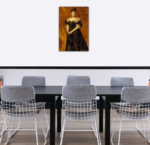 Top-Angebot Kunstdruck Carolus-Duran - Frau William Astor (Caroline Webster Schermerhorn, 1831-1908) Leinwand auf Keilrahmen gespannt
