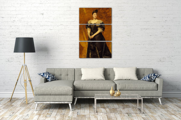 Top-Angebot Kunstdruck Carolus-Duran - Frau William Astor (Caroline Webster Schermerhorn, 1831-1908) Leinwand auf Keilrahmen gespannt