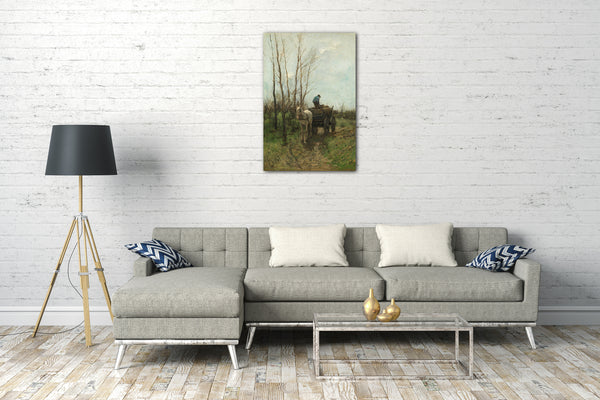 Top-Angebot Kunstdruck Anton Mauve - Holz sammeln Leinwand auf Keilrahmen gespannt