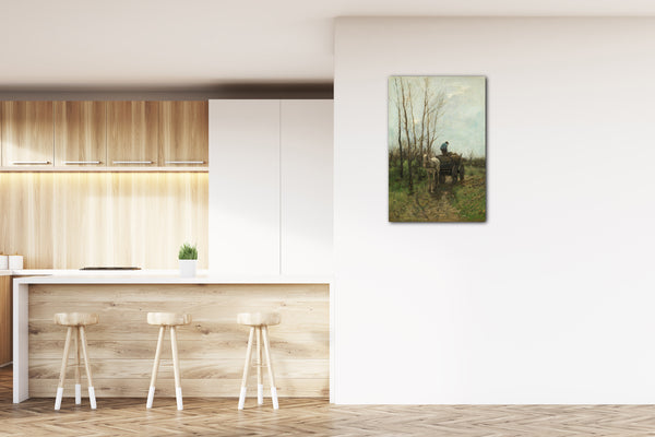 Top-Angebot Kunstdruck Anton Mauve - Holz sammeln Leinwand auf Keilrahmen gespannt