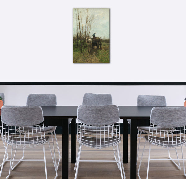 Top-Angebot Kunstdruck Anton Mauve - Holz sammeln Leinwand auf Keilrahmen gespannt