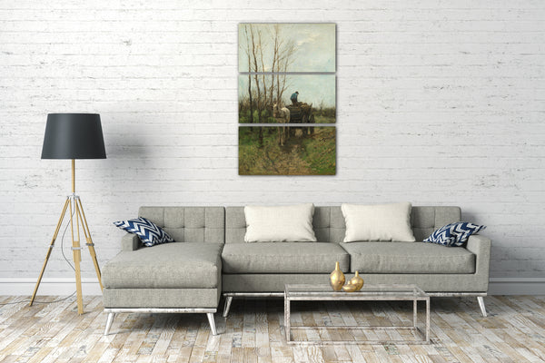 Top-Angebot Kunstdruck Anton Mauve - Holz sammeln Leinwand auf Keilrahmen gespannt