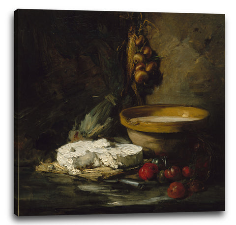 Leinwandbild Antoine Vollon - Stillleben mit Käse