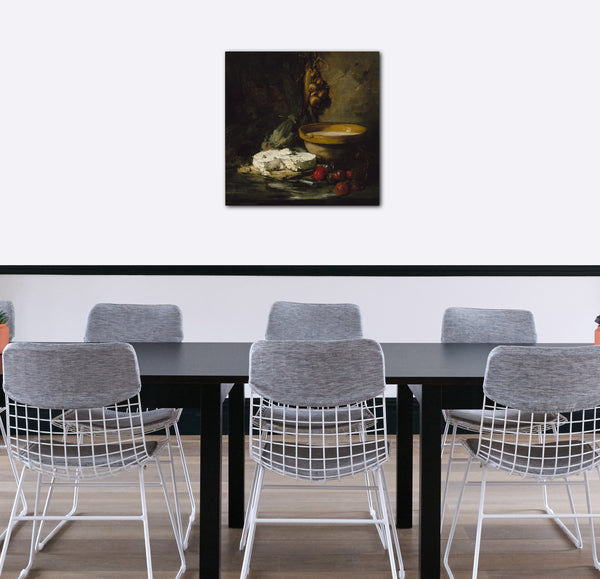 Leinwandbild Antoine Vollon - Stillleben mit Käse